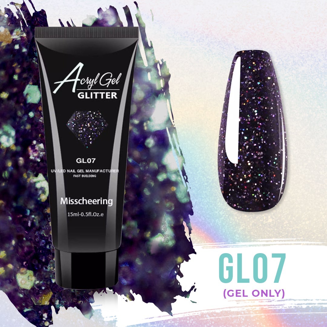Glitter AcrylicGel Nail Extension Kit Set